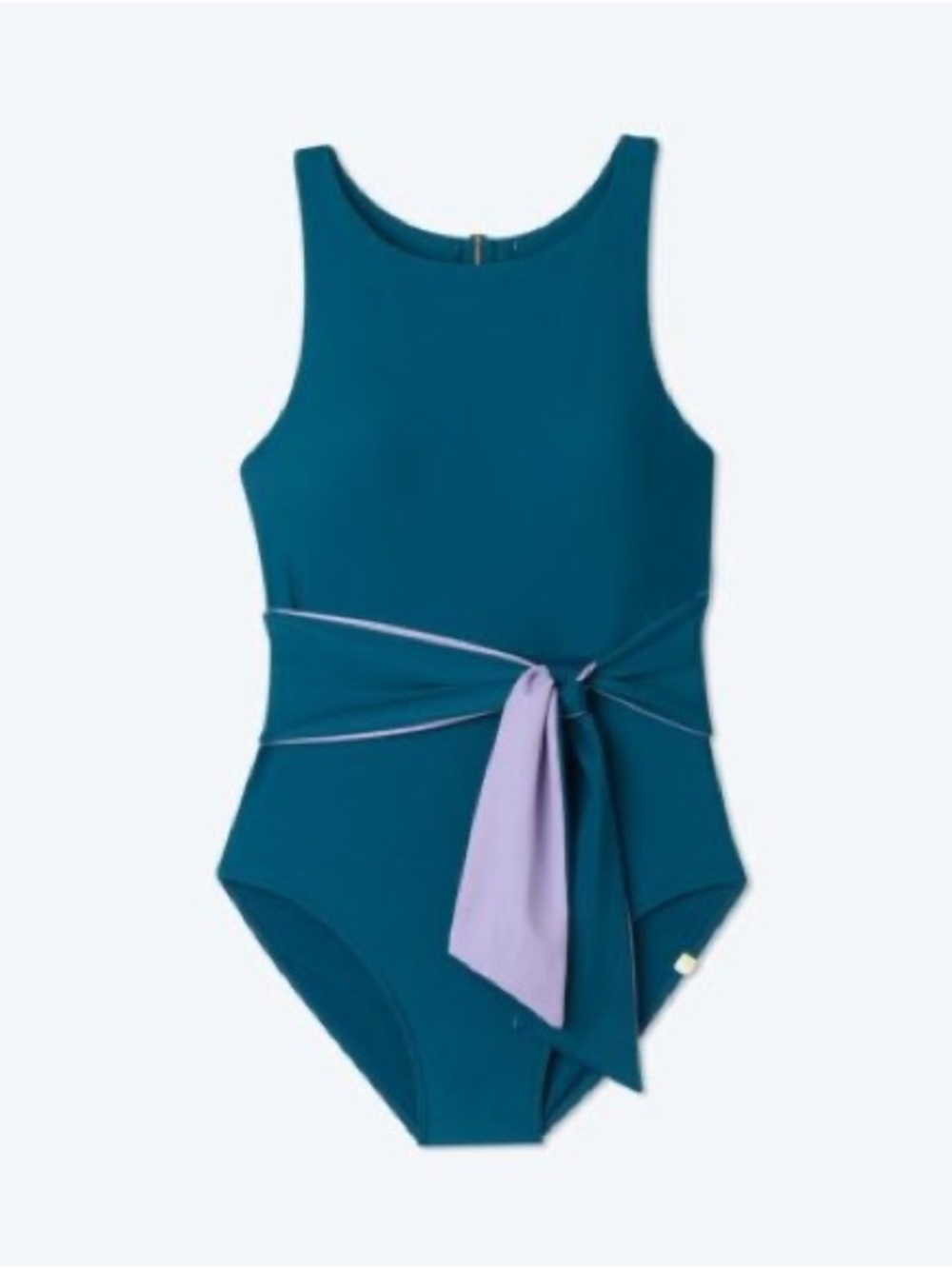 Summersalt Tie Belted Cove Seaweed /Lilac One Piece Swimsuit, Size 16, NWT